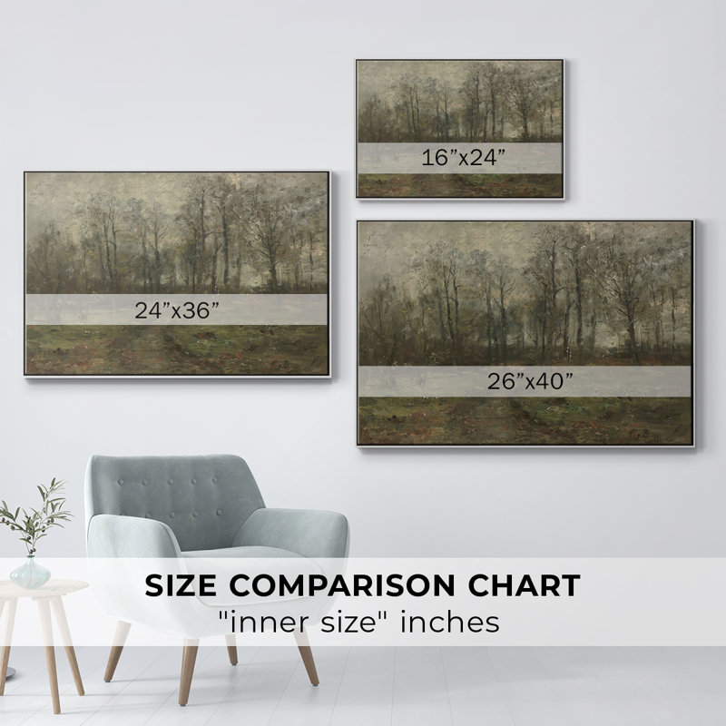 "Vintage Landscape-CECXCVI" sur toile, Blanc, H 27 po x l 41 po