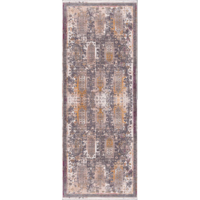 Tapis abstrait gris / brun Kanter