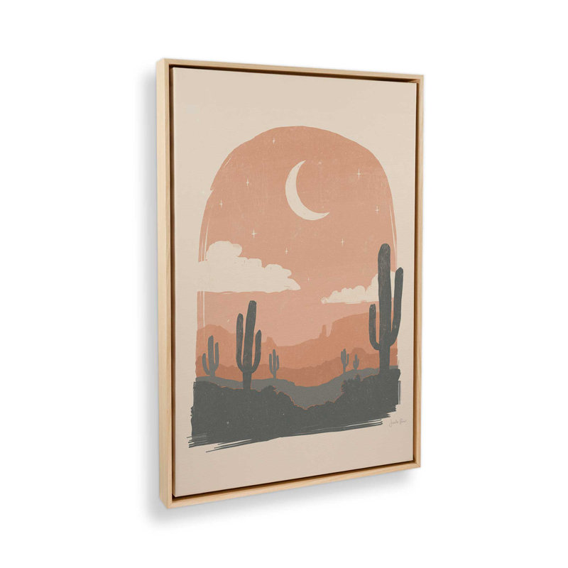 Cactus Silhouettes II, reproduction sur toile, H 18,75 po x l 12,75 po, Érable américain