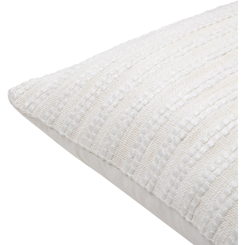 Coussin Amora, Blanc, 18 po x 18 po, Polyester / bourre de polyester