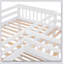 Lit superposé simple en L avec 3 tiroirs, bureau portable et garde-robe-609829243