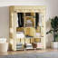 Chittening Fabric Wardrobe with 8 Shelves-2075080972