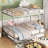 Full XL Over Queen Metal Bunk Bed with Trundle-682580146