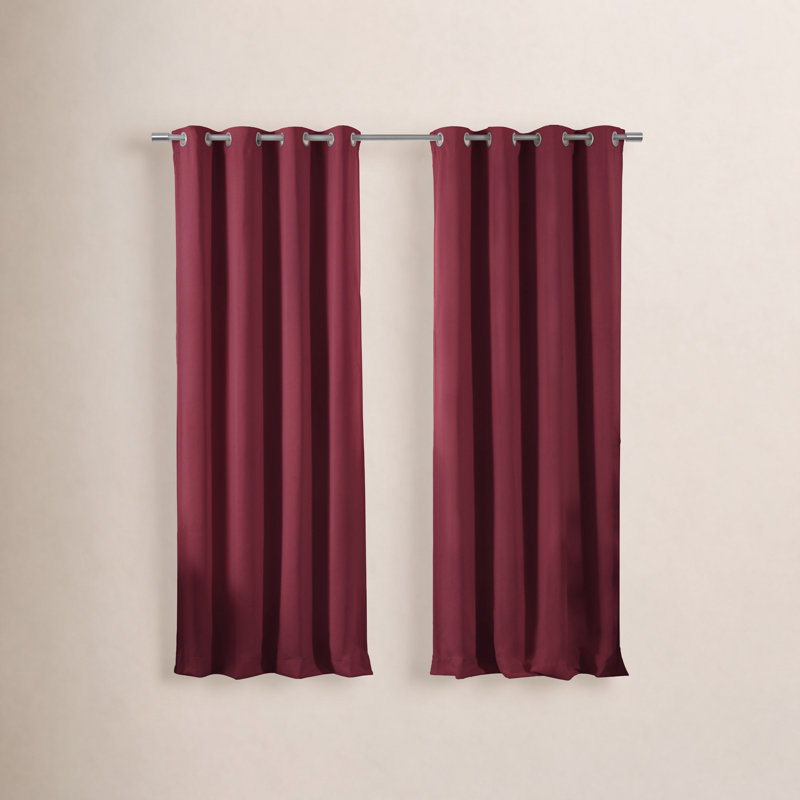 Schaeffer Blackout Sliding Panel Pair, Burgundy, 52" W x 84" L