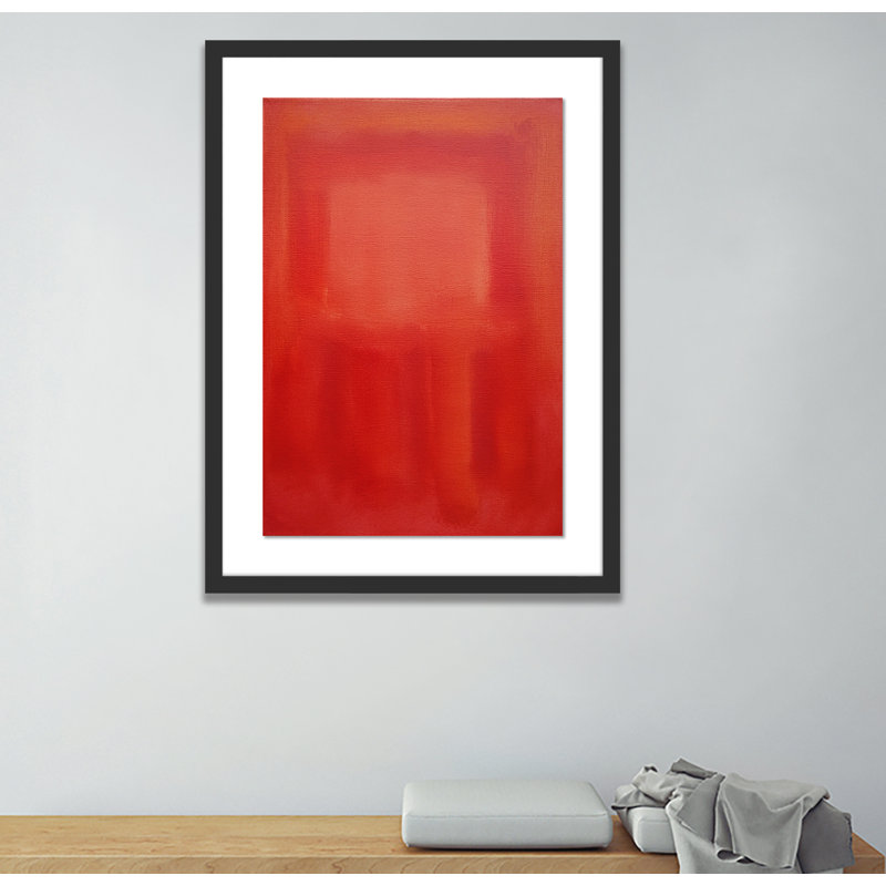 Red Souk 4 Print by Charles Stuart, 24" H x 18" W x 1.5" D, Black