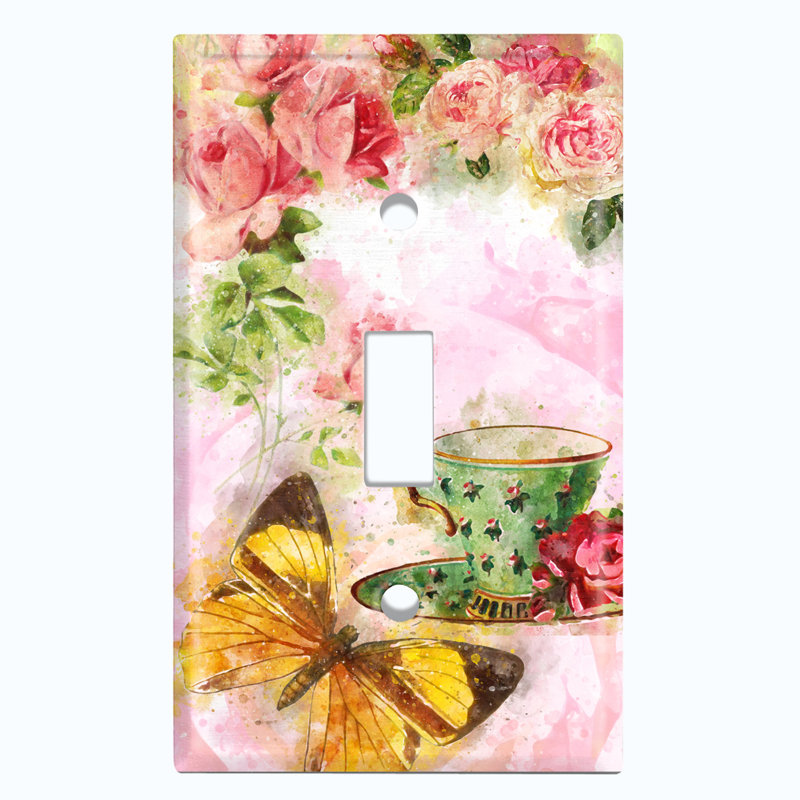 Patterned 1 - Gang Toggle Light Switch Standard Wall Plate