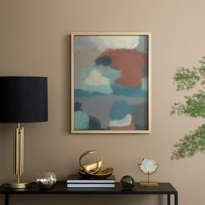 «Floating By I», reproduction encadrée - bois massif