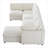 6 Seat Chenille Sectional Couch Set With Ottoman-749282840