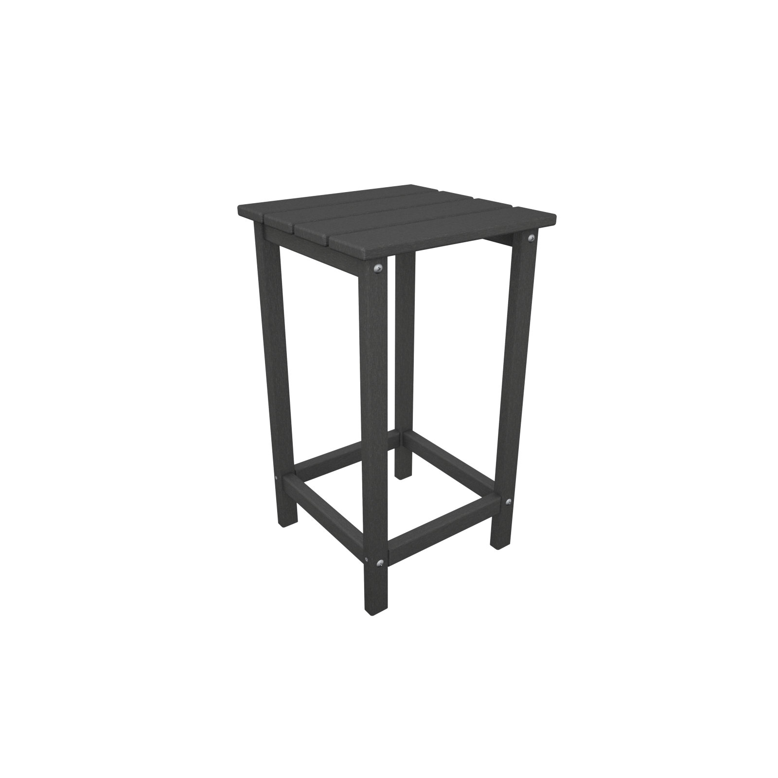 POLYWOOD Long Island 26" Counter Side Table, Slate Gray