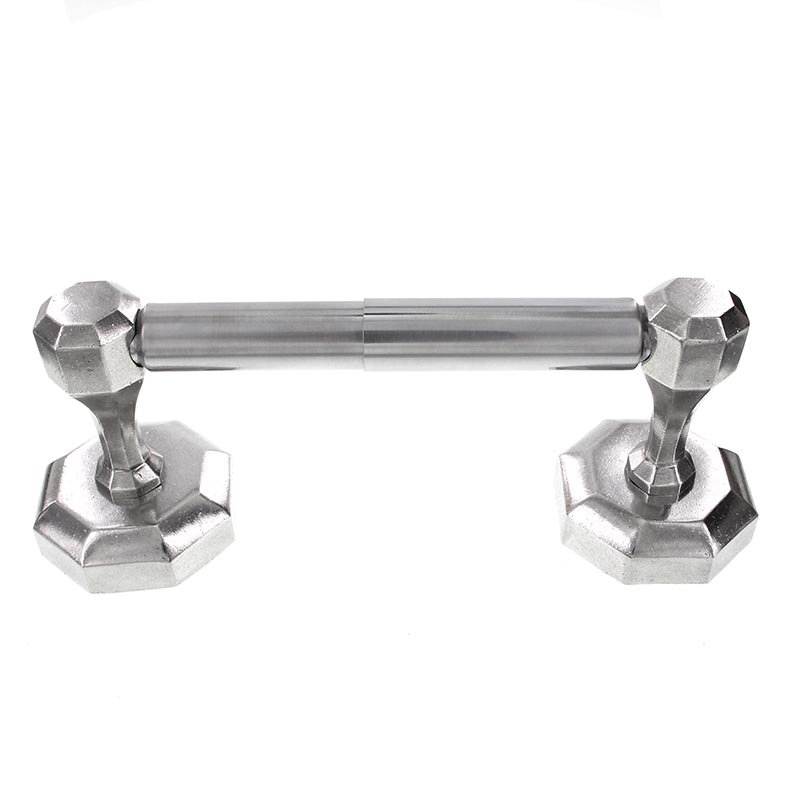 Archimedes Wall Mounted Spring Toilet Paper Holder, Vintage Pewter