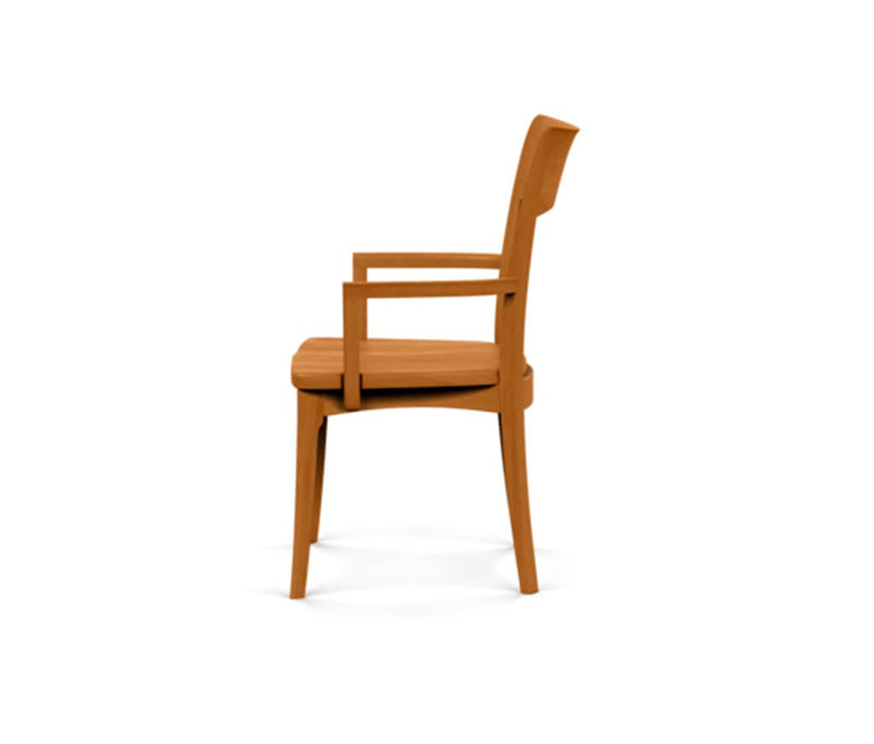 Ingrid 19.25'' H Upholstered Cherry Armchair, Natural Cherry, Natural Cherry
