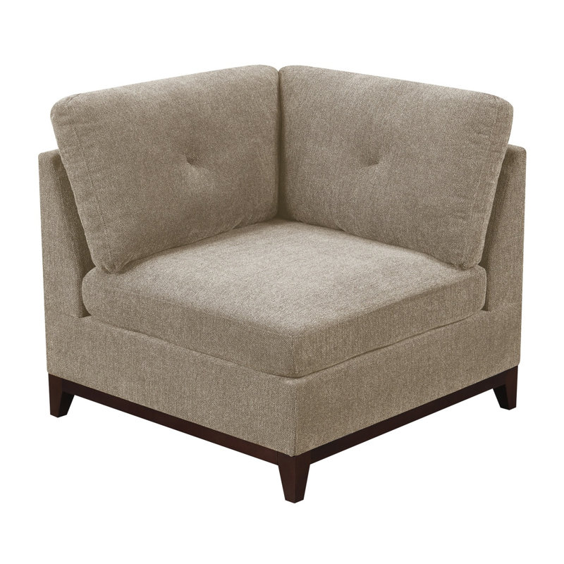 Canapé modulaire modulaire en coin en cendre de chenille pour coin salon, Chenille chameau