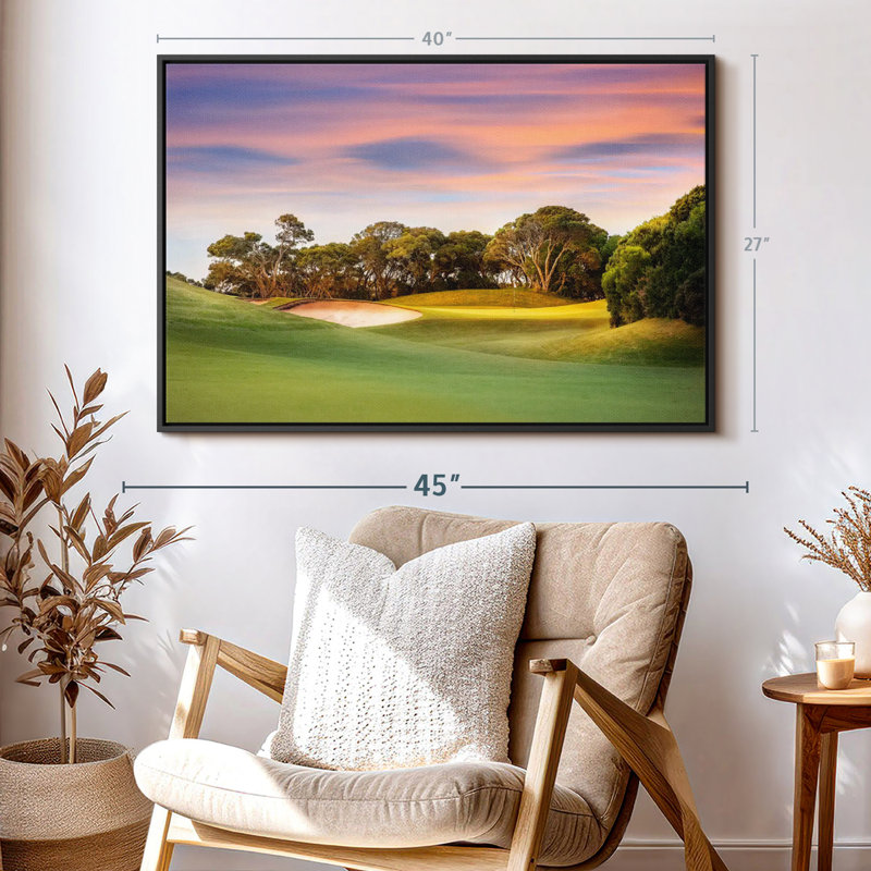 " Golf Course Sundown ", 40" H x 27" W