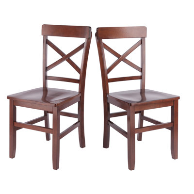 Xenia 2-pc Set X-back Chairs, Walnut