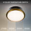 Salvo 9" Dimmable LED Flush Mount Light Fixture With Built In Color Temperature Adjustability Switch From 2700K/3000K/3500K/4000K-1843609624-1843609625-1843609638