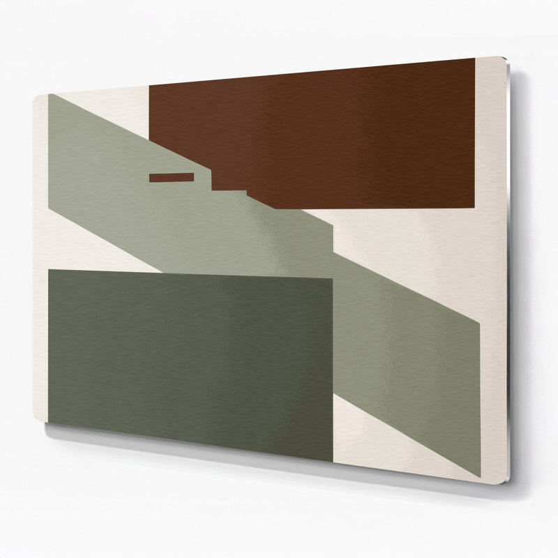 Minimalism 51 Brown Metal Wall Art, 11" H x 14" W