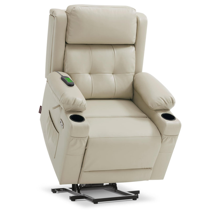 Fauteuil inclinable électrique Coolkeeran, Similicuir beige