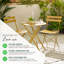 Laster Garden Dining Table Set With 2 Matching Dining Chairs - Patio Bistro Set for Modern Garden-629005608