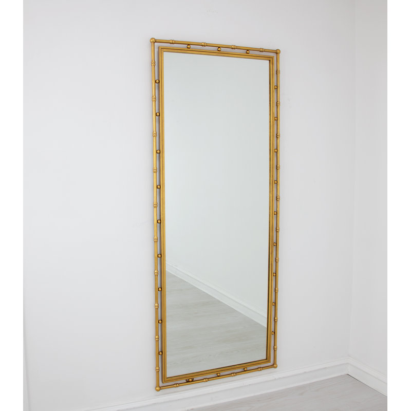 Jamison Rectangle Iron Mirror, Distressed Gold