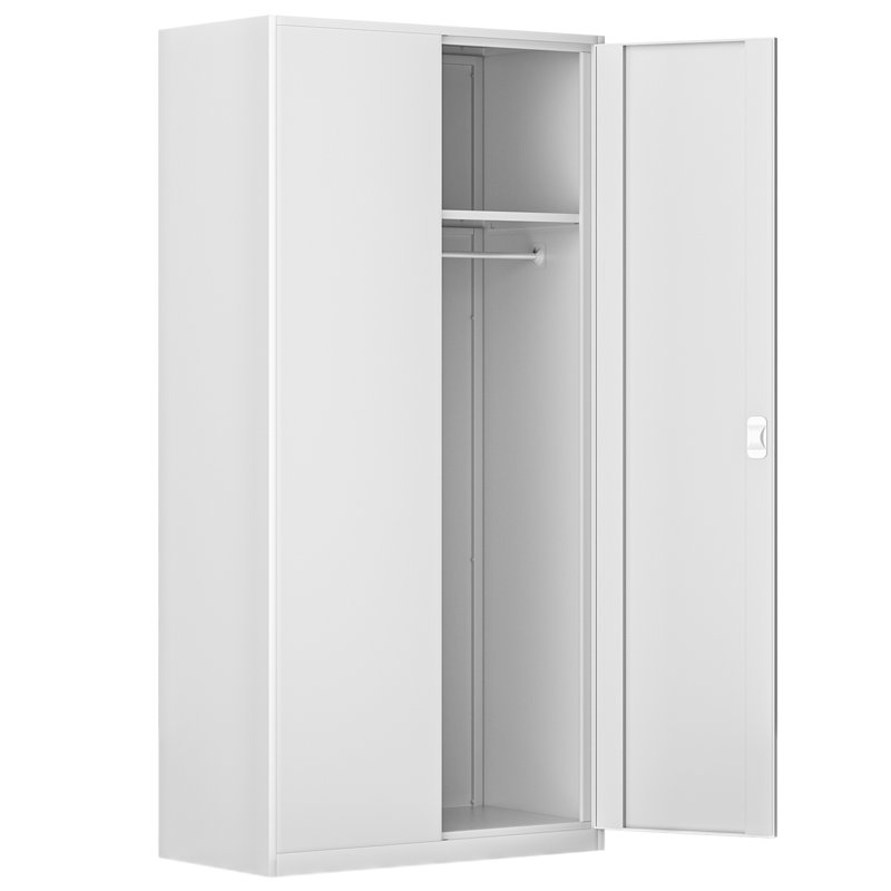 Armoires de rangement en métal avec serrure, Blanc