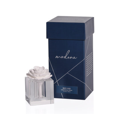 Modena Porcelain Diffuser, White Rose 