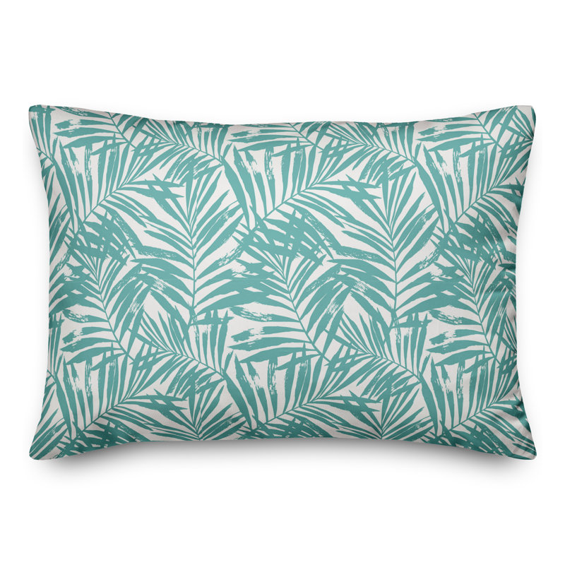 Floral Throw Pillow, Teal