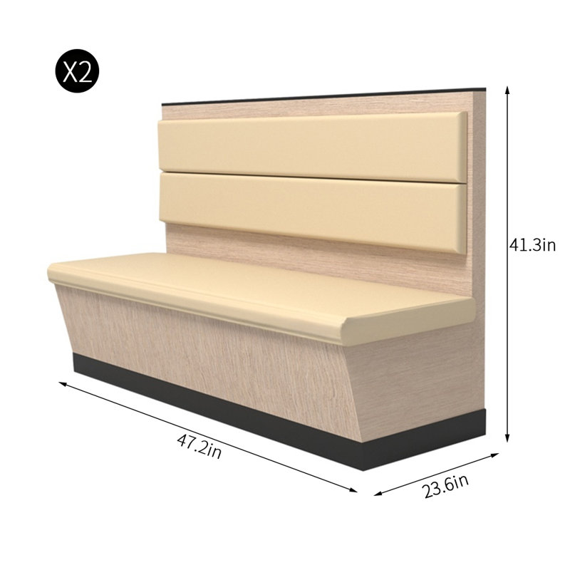 Banc rembourré en similicuir Light Luxury