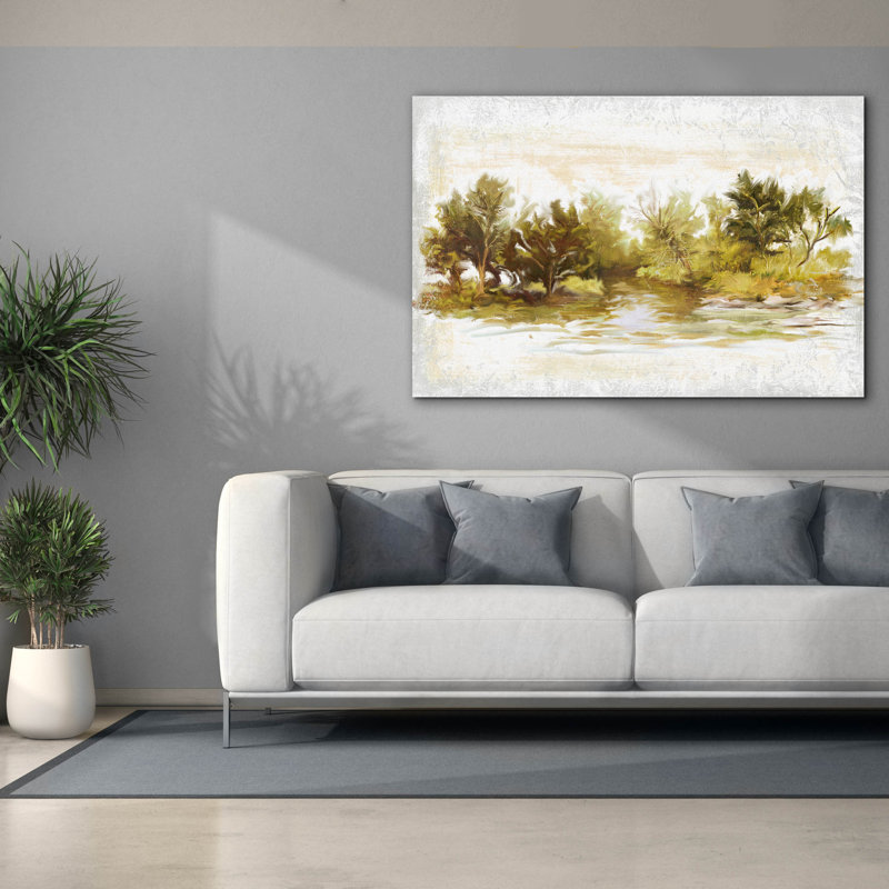 'River Bank Bend' by Art Licencing Studio Canvas Wall Art, 60" x 40", 40" H x 60" W x 1.5" D