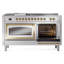 ILVE Nostalgie II Noblesse 60 inch Dual Fuel Range  (7 Sealed Burners + Griddle + French Top, Triple Glass Door, RAL)-101090784-101090787