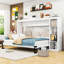 Lit escamotable en bois avec tablettes intégrées-2060741104-2062269892