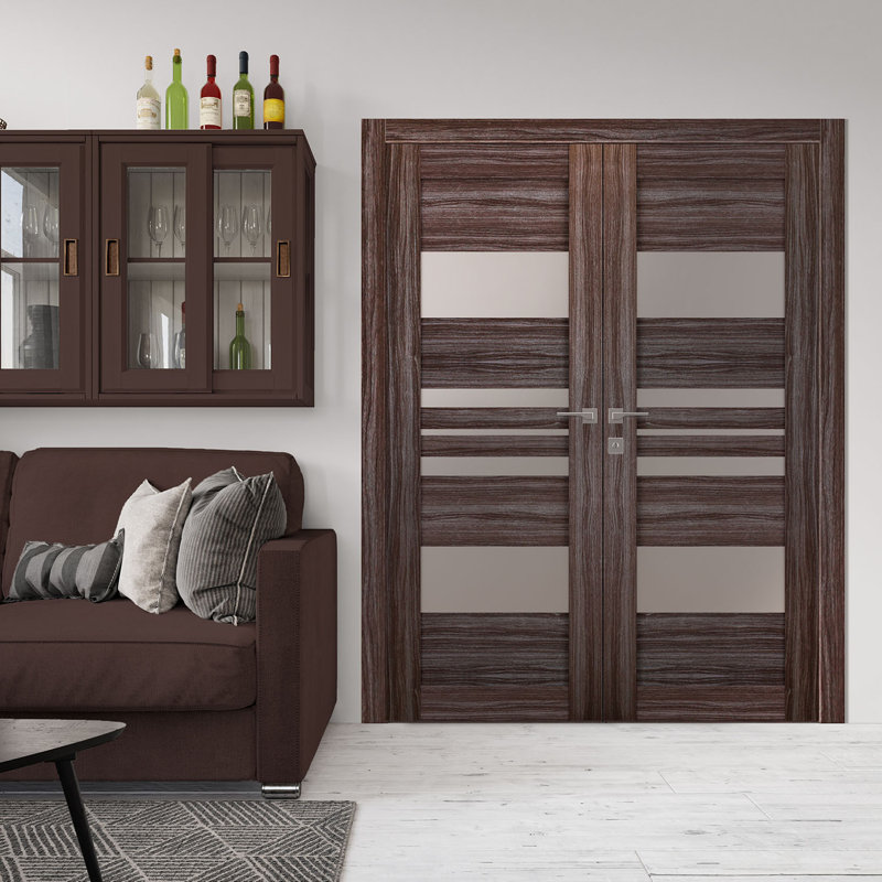 Porte française Romi, 59,5 po x 83,23 po, Blanc, Réversible