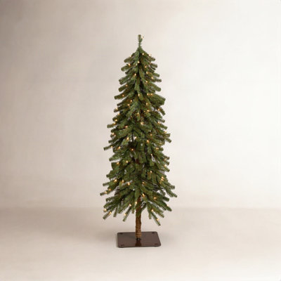 Lighted Artificial Pine Christmas Tree