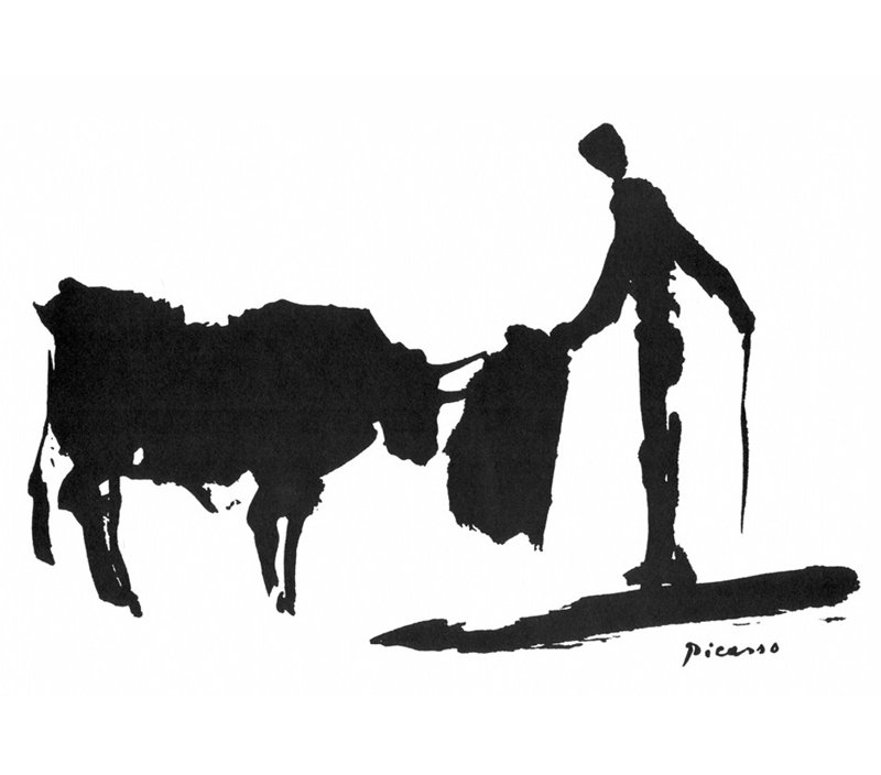 Bullfight II - Matador, 34" H x 48" W