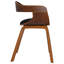  Ensemble de 6 chaises de salle à manger en simili cuir noir et naturel, bois cintré-1376371585-1357934028