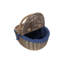 Wicker Lidded Picnic Hamper Basket with Lining-503473924