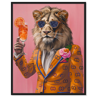 Lion Aperol Tiger Glam Wall Art by Art Remedy
