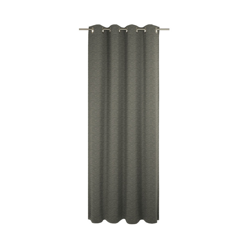 Gracierose Synthetic Eyelet Single Curtain Panel, opaque, 225cm Width x 132cm Drop, Taupe