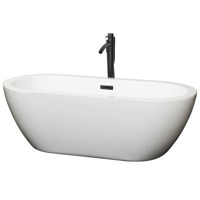 Soho 68'' x 31'' Soaking Acrylic Bathtub with Faucet