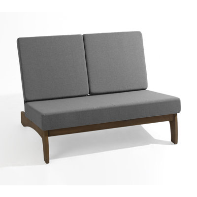 Polett 43.9'' Wide Outdoor Loveseat with Cushions