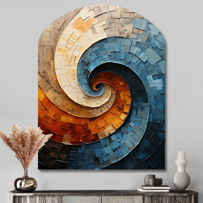Landis Collage Spiral - voûte abstraite en spirale, décoration murale en métal