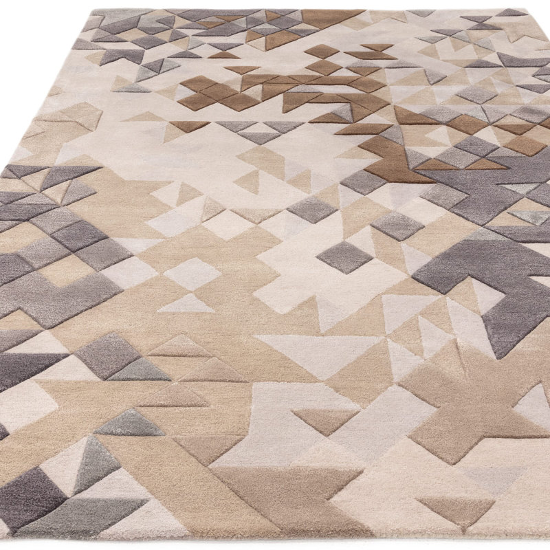 Kinta Pink Area Rug, Brown/Beige/Grey, Rectangle 120 x 170cm