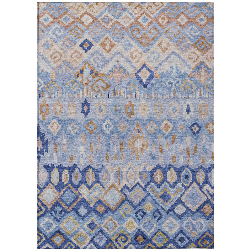 Machine Washable Indoor/Outdoor Chantille ACN2303 Casual Rug, Rectangle 9' x 12'