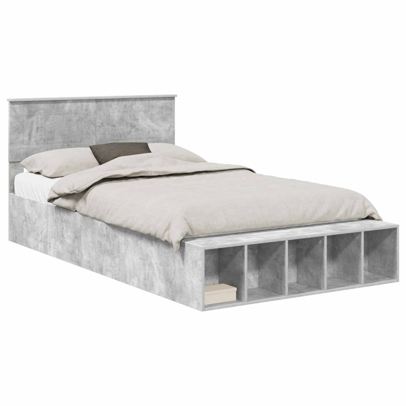 Bed, Small Double (4'), Concrete Grey