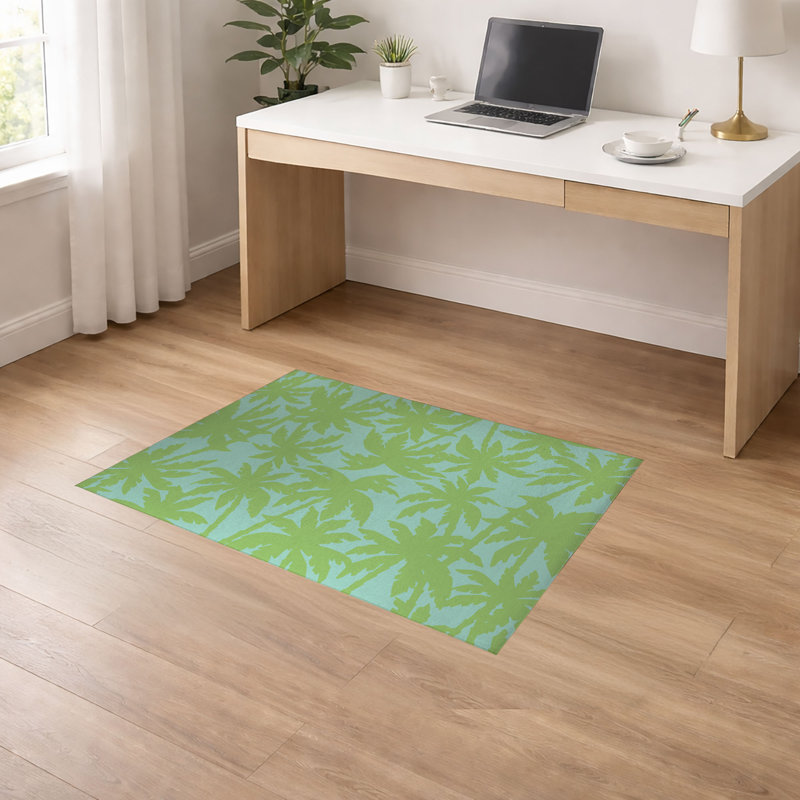 Tapis de bureau léger antidérapant California Dreaming, Bleu, L 84 po x P 60 po