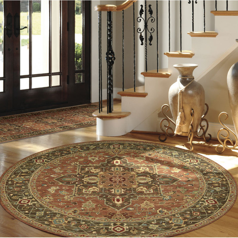 Bardwell Oriental Wool Area Rug, Round 178cm