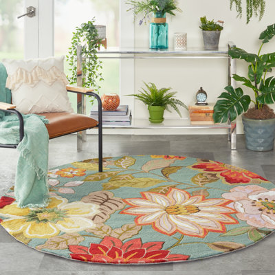 Floral Hand Woven Area Rug