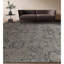 Wool Ikat Area Rug in Gray