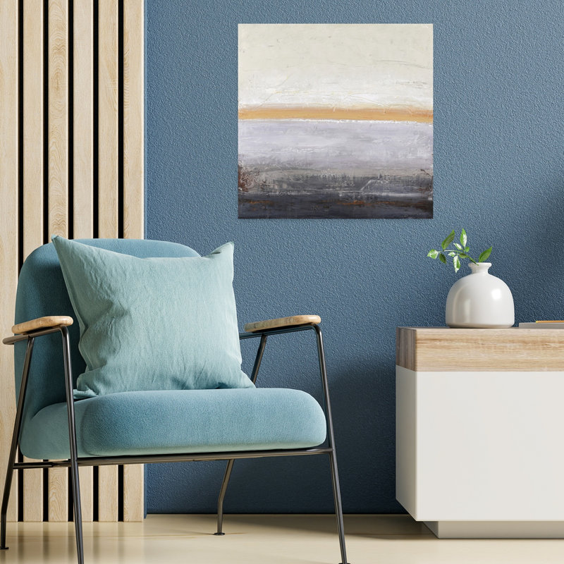 Horizon 2, art abstrait contemporain, H 18 po x l 18 po