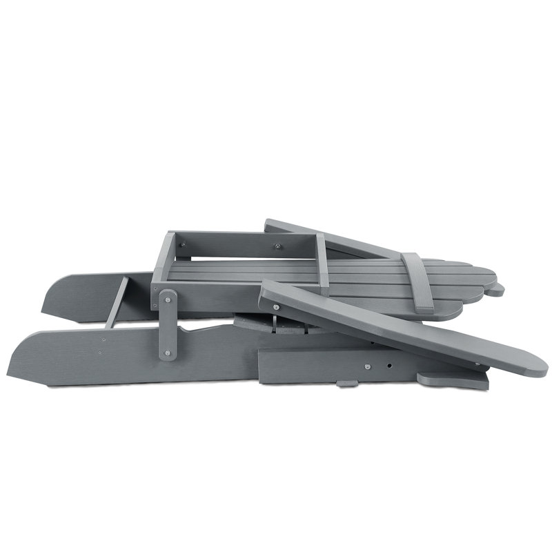 Chaise Adirondack pliante en plastique Henninger, gris
