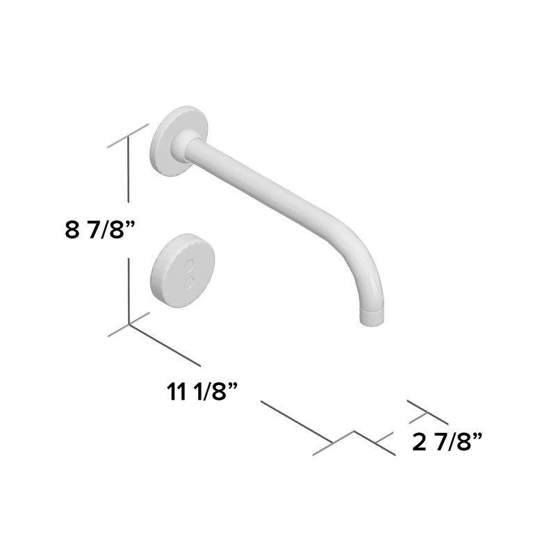Purist® Wall-Mount Commercial Bathroom Sink Faucet Trim with 9" 90-Degree Spout and Insight Technology, Vibrant Stainless